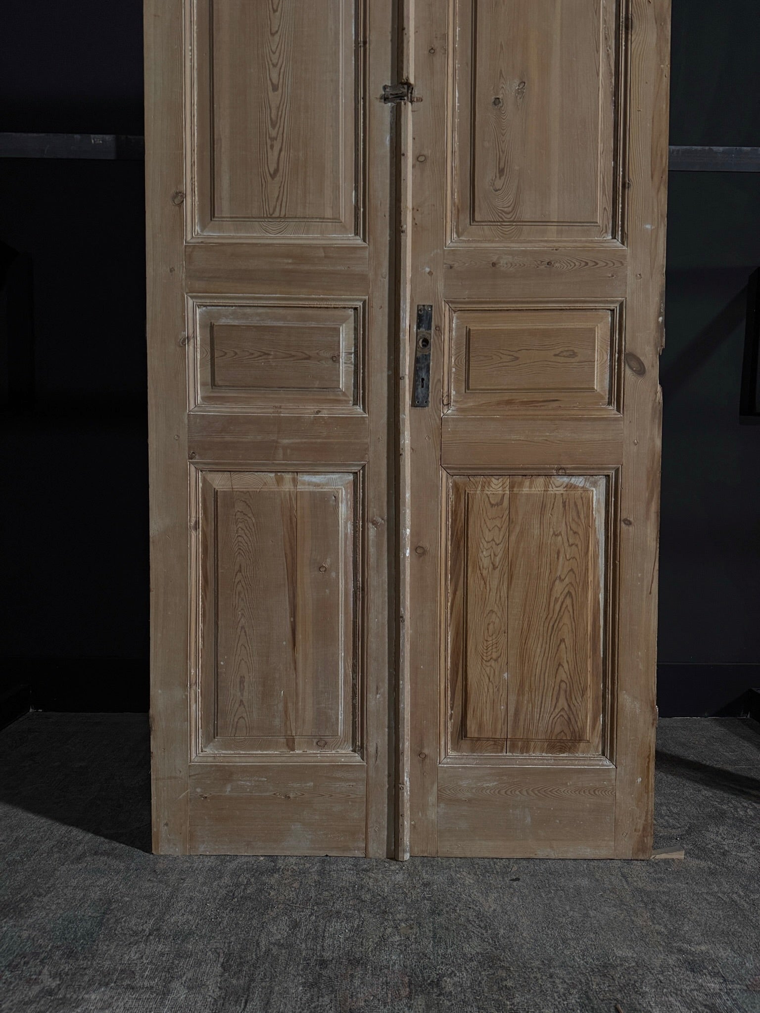 Antique Iron 3 Panel Double Doors - 41.75x98.75 - N23