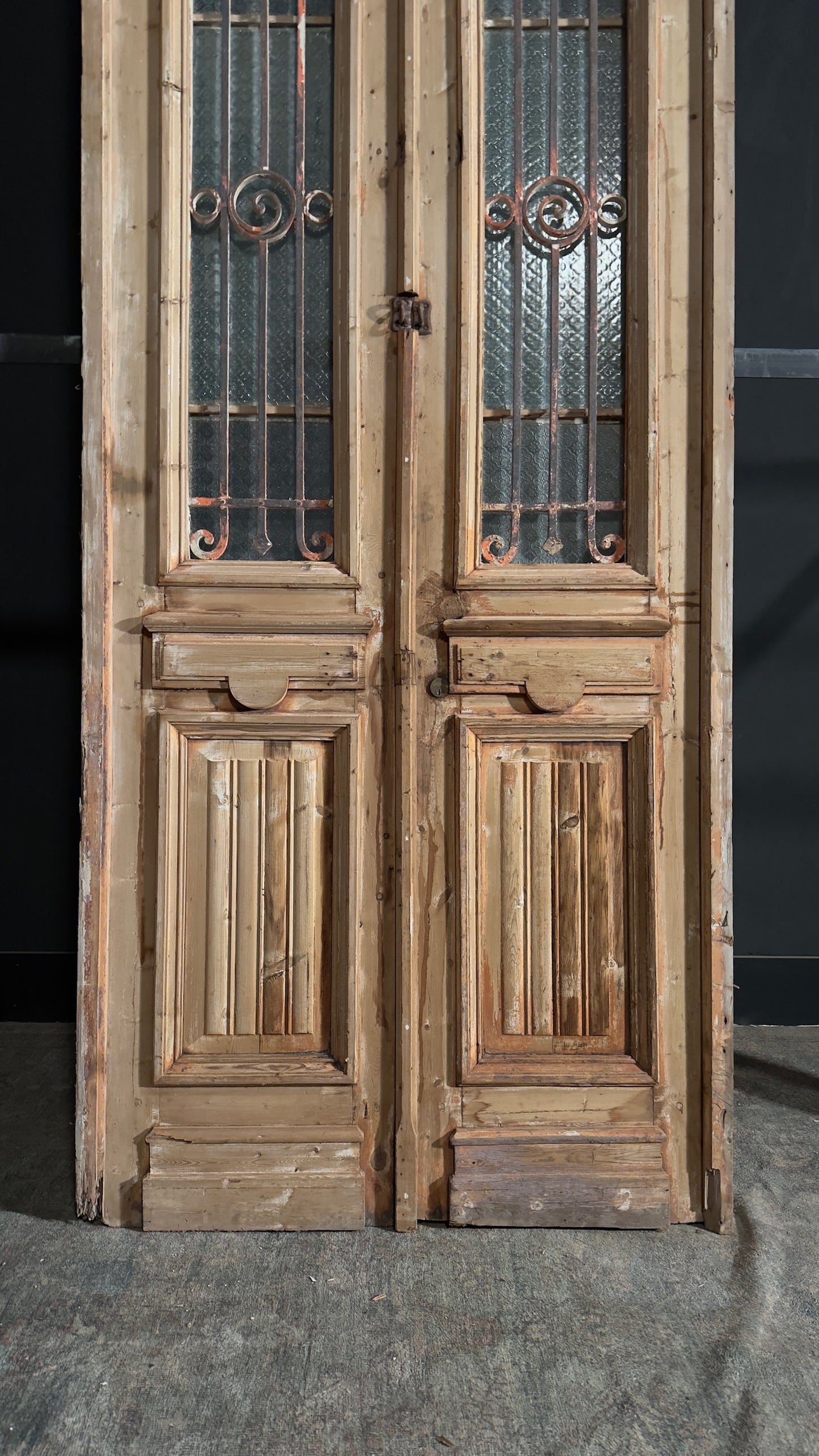 Antique Iron French Doors - 40.5x122 - N135