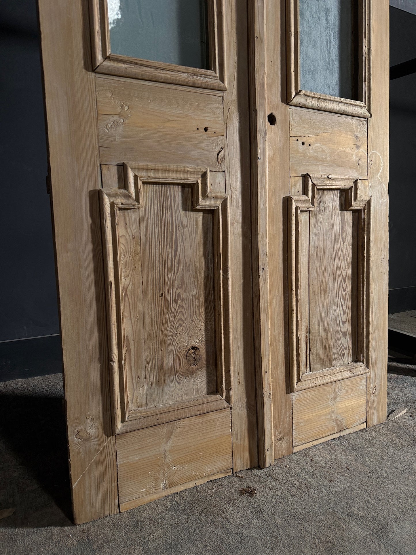 Antique Obscured Glass 2 Lite French Doors - 43x80 - N602