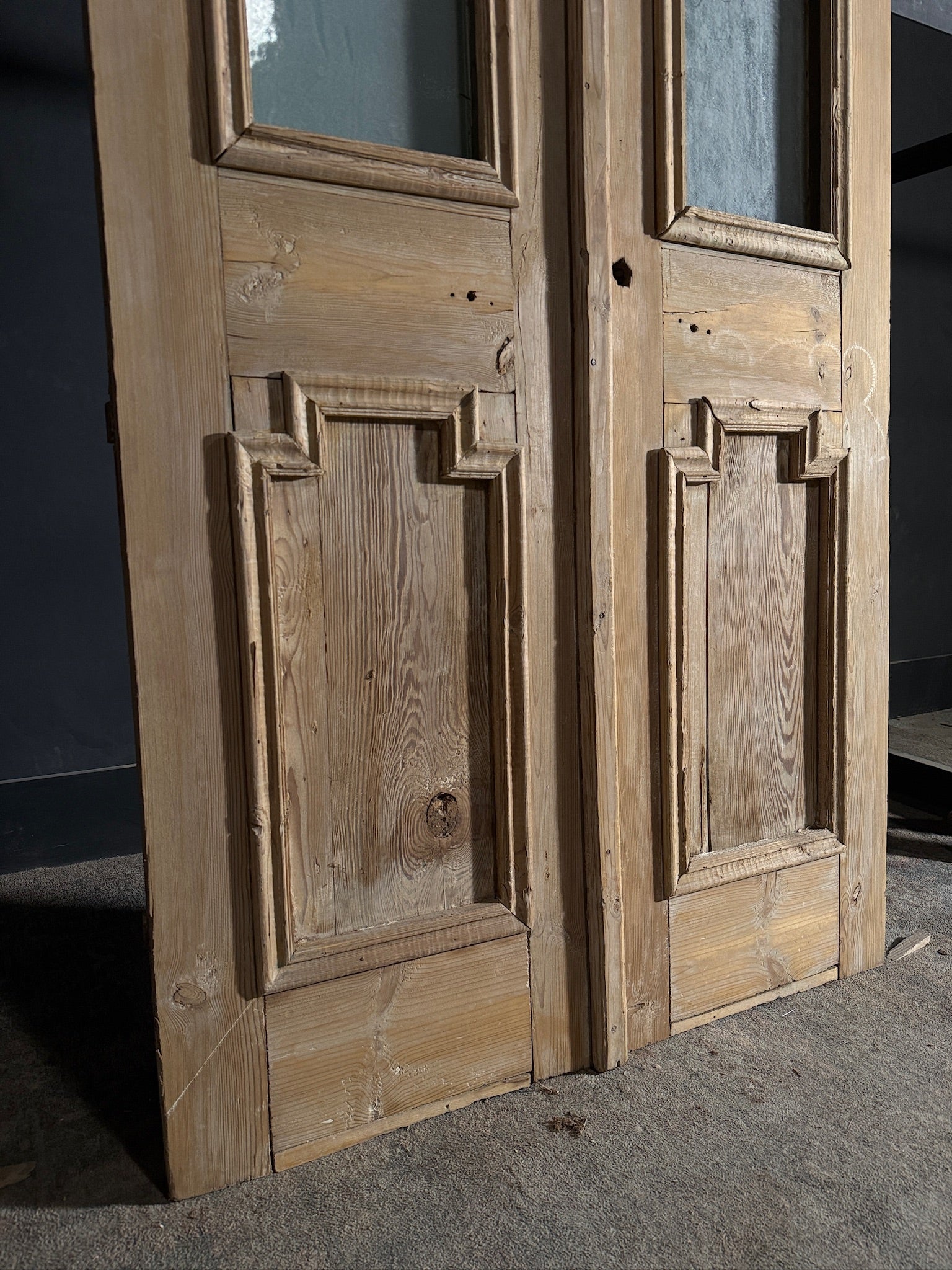Antique Obscured Glass 2 Lite French Doors - 43x80 - N602