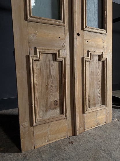 Antique Obscured Glass 2 Lite French Doors - 43x80 - N602