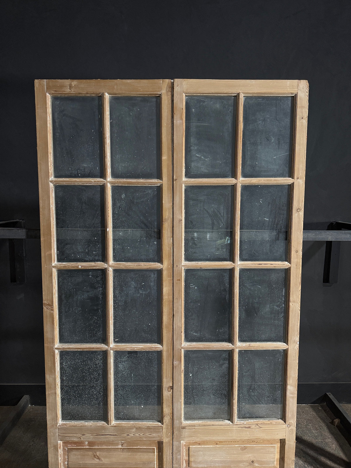 Antique Glass 8 Lite French Doors - 52.25x88.5 - N661