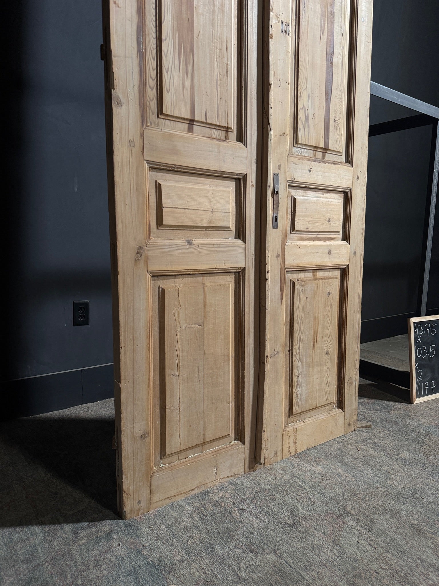 Antique Solid Double Doors - 43.75x103.5 - N177