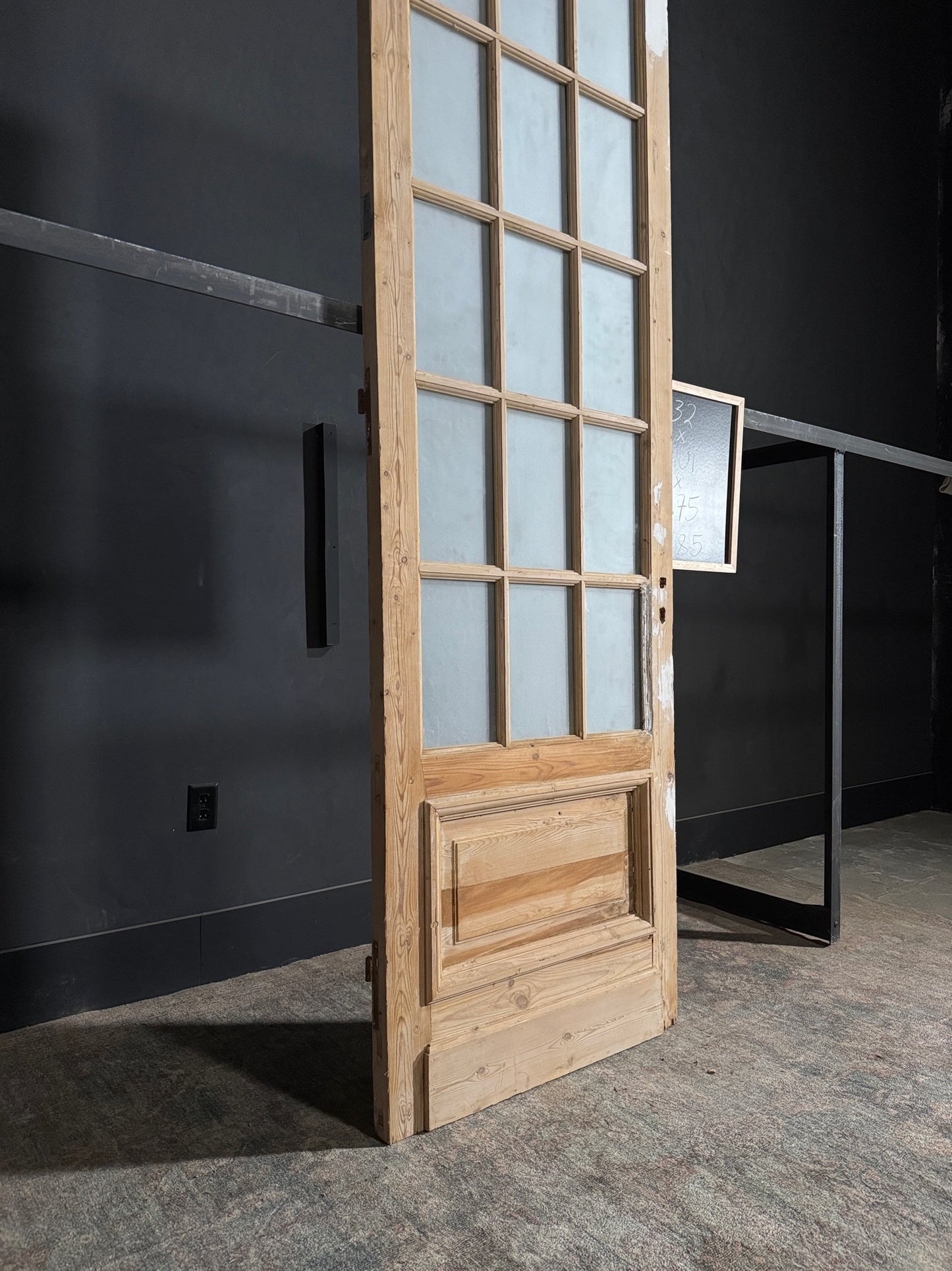 Antique Obscured Glass 15 Lite Single Door - 32x101 - N85