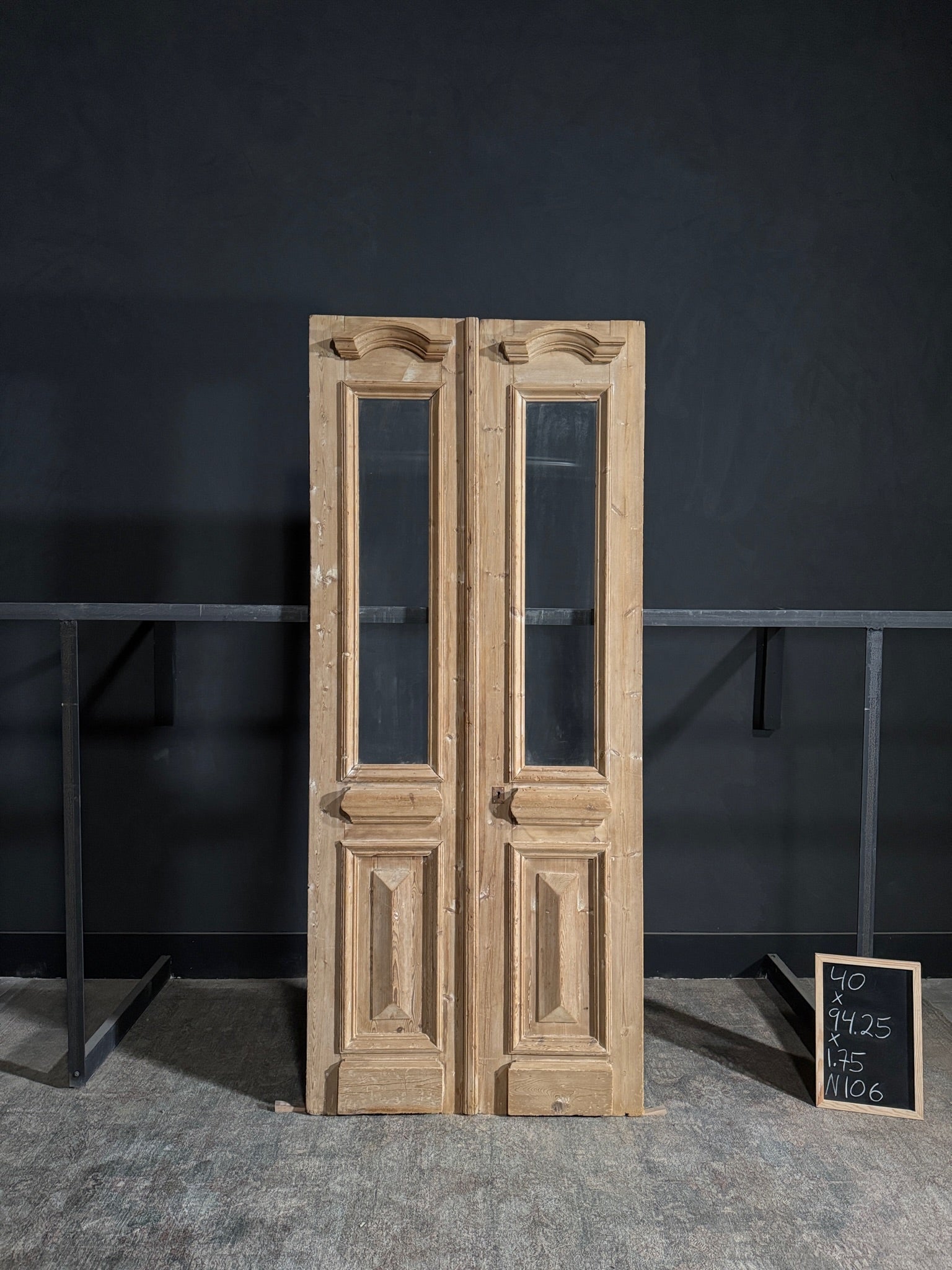 Antique Glass 1 Lite French Doors - 40x94.25 - N106