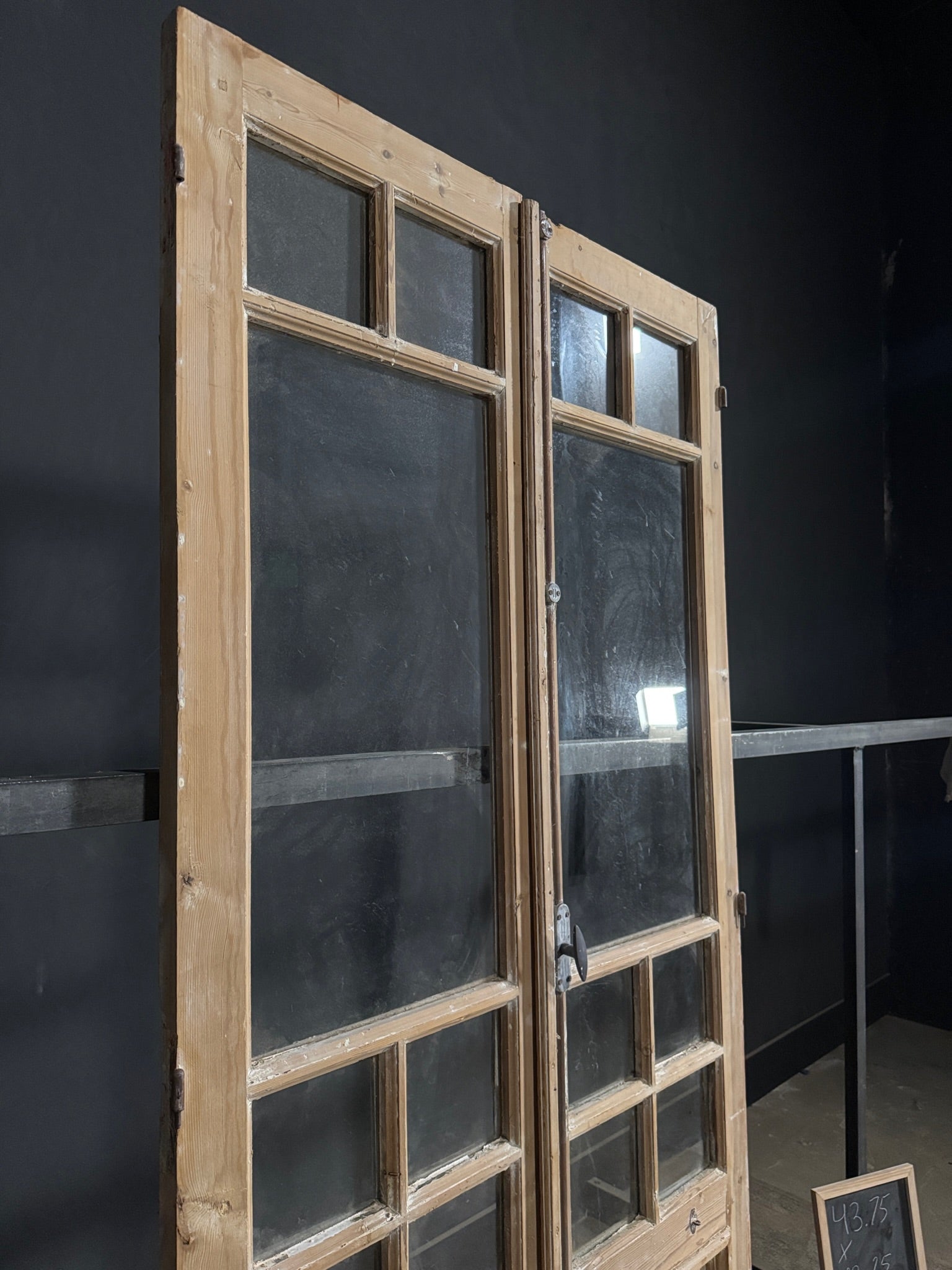 Antique Glass 7 Lite French Doors - 43.75x92.25 - N393