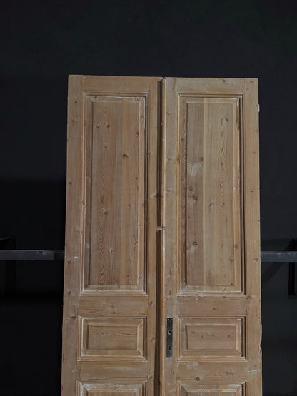 Antique Iron 3 Panel Double Doors - 41.75x98.75 - N24