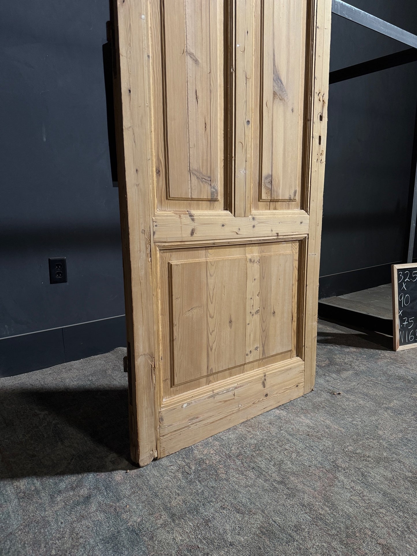 Antique Obscured Glass 3 Lite Single Door - 32.5x90 - N165