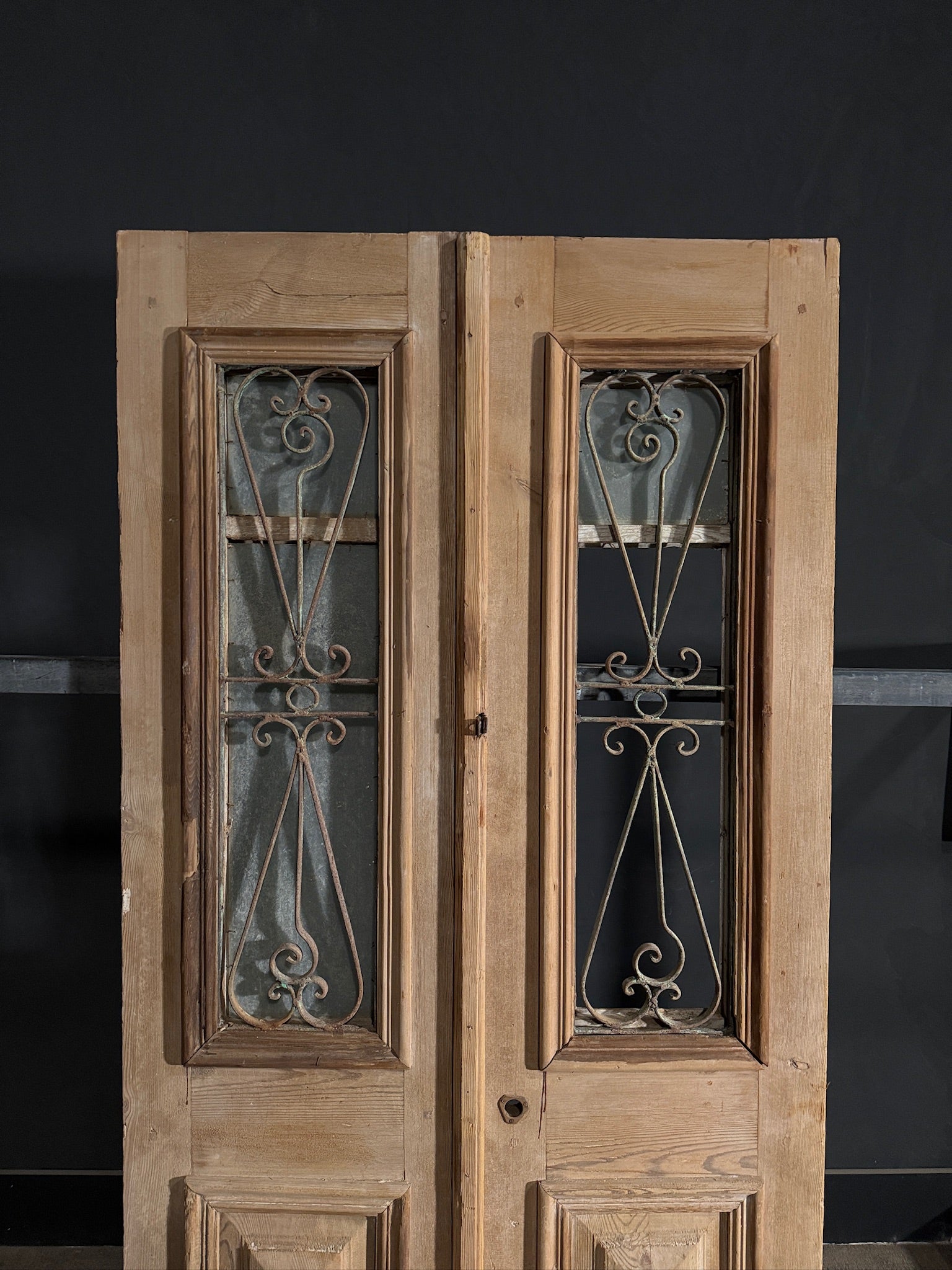 Antique Iron French Doors - 39.5x83.25 - N425