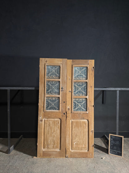 Antique Iron French Doors - 48x85.25 - N667