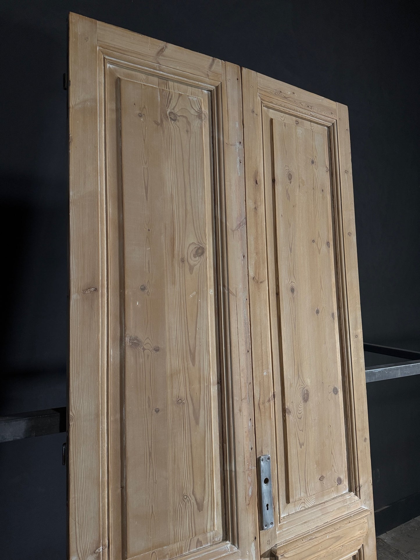 Antique 2 Panel Solid Double Doors - 43.75x103 - N548