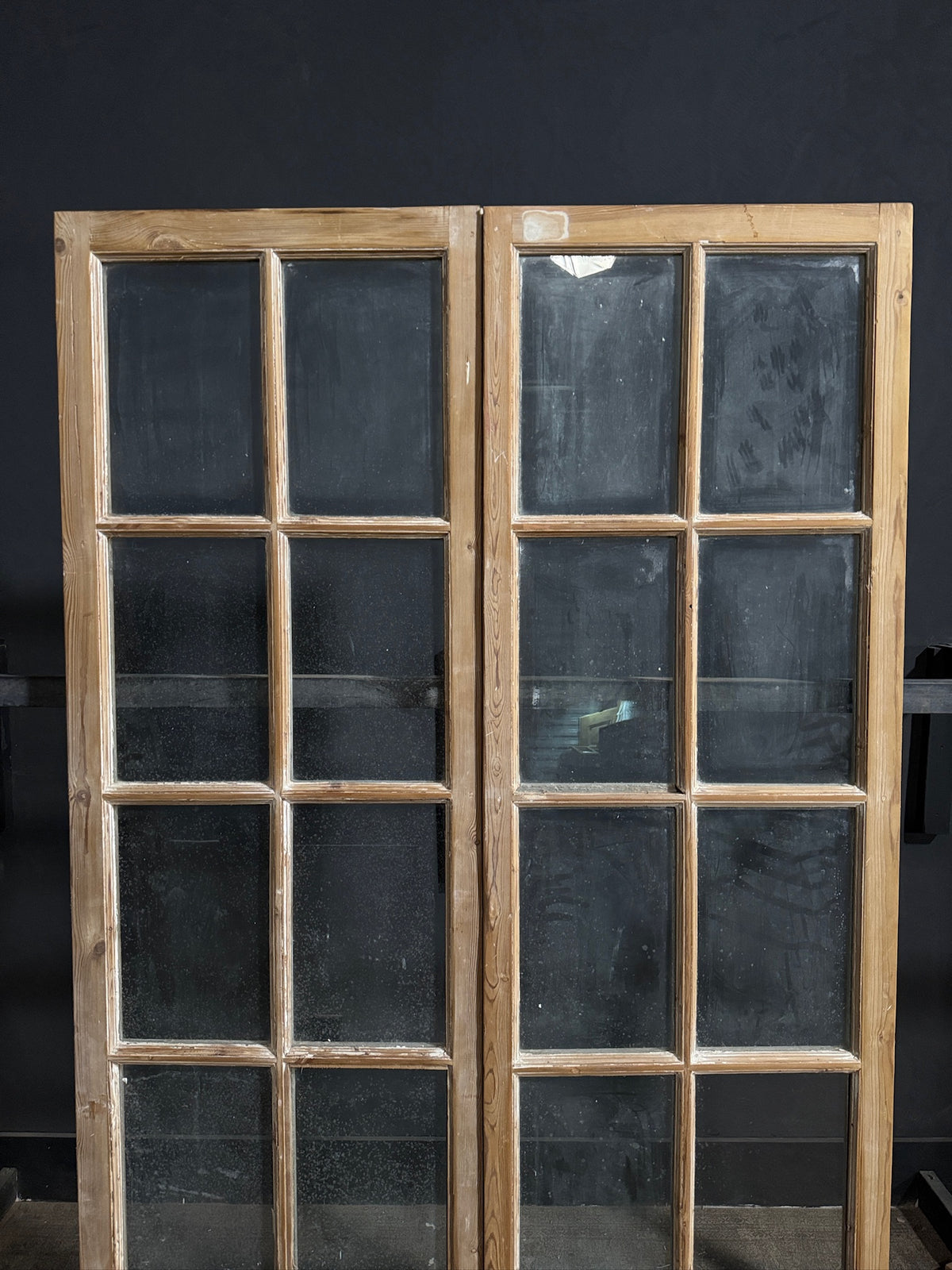 Antique Glass 8 Lite French Doors - 52.25x88 - N678