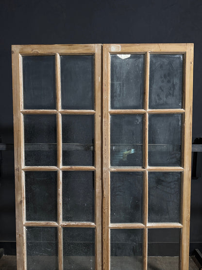 Antique Glass 8 Lite French Doors - 52.25x88 - N678