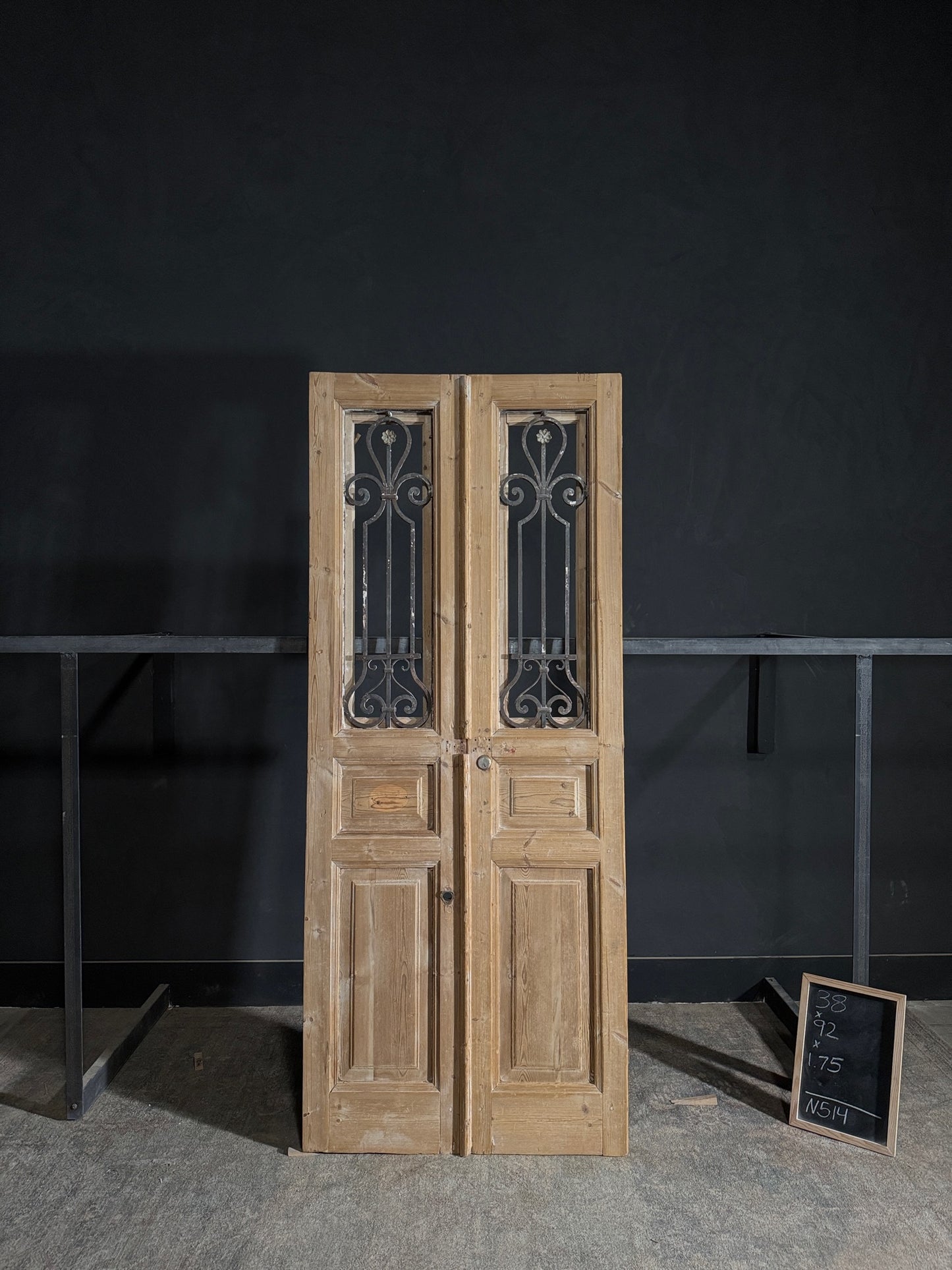 Antique Iron French Doors - 38x92 - N514