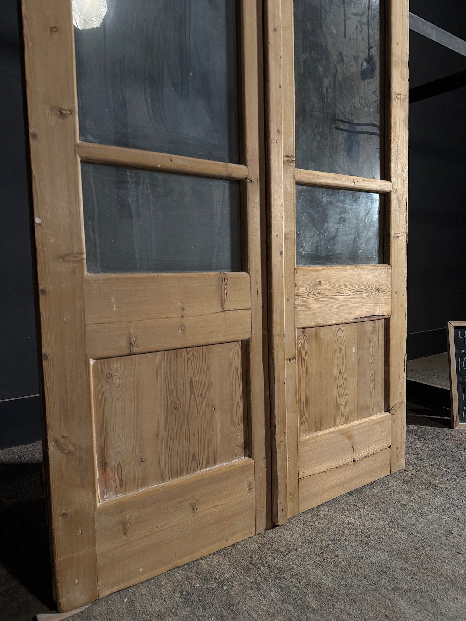 Antique Glass 3 Lite French Doors - 43.75x100.5 - N473