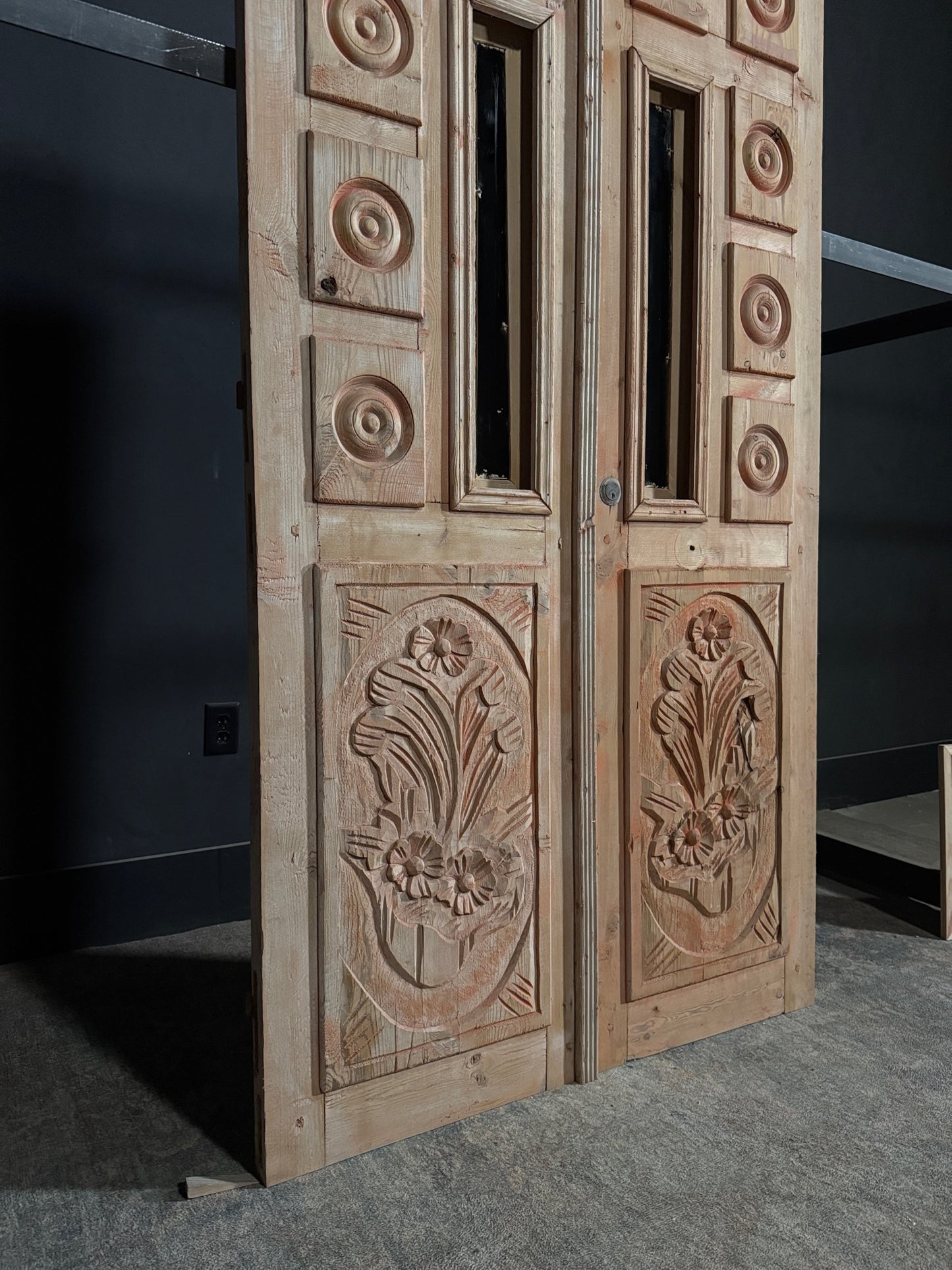 Antique Carved French Doors - 43.25x80.75 - N350