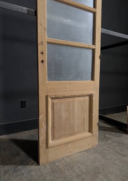 Antique Obscured Glass 3 Lite Single Door - 31.75x85.75 - N357