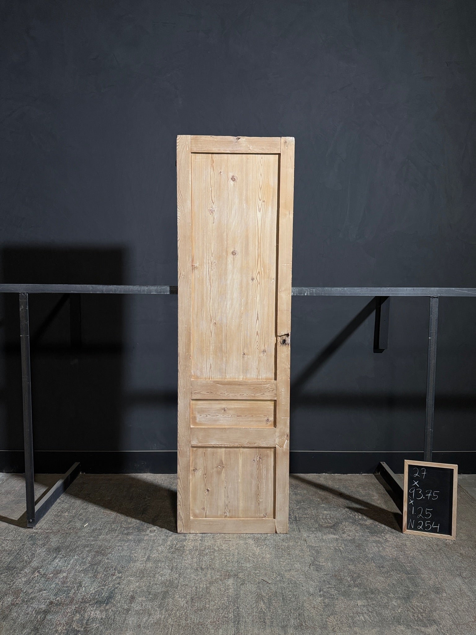 Antique 3 Panel Solid Single Door - 27x93.75 - N254