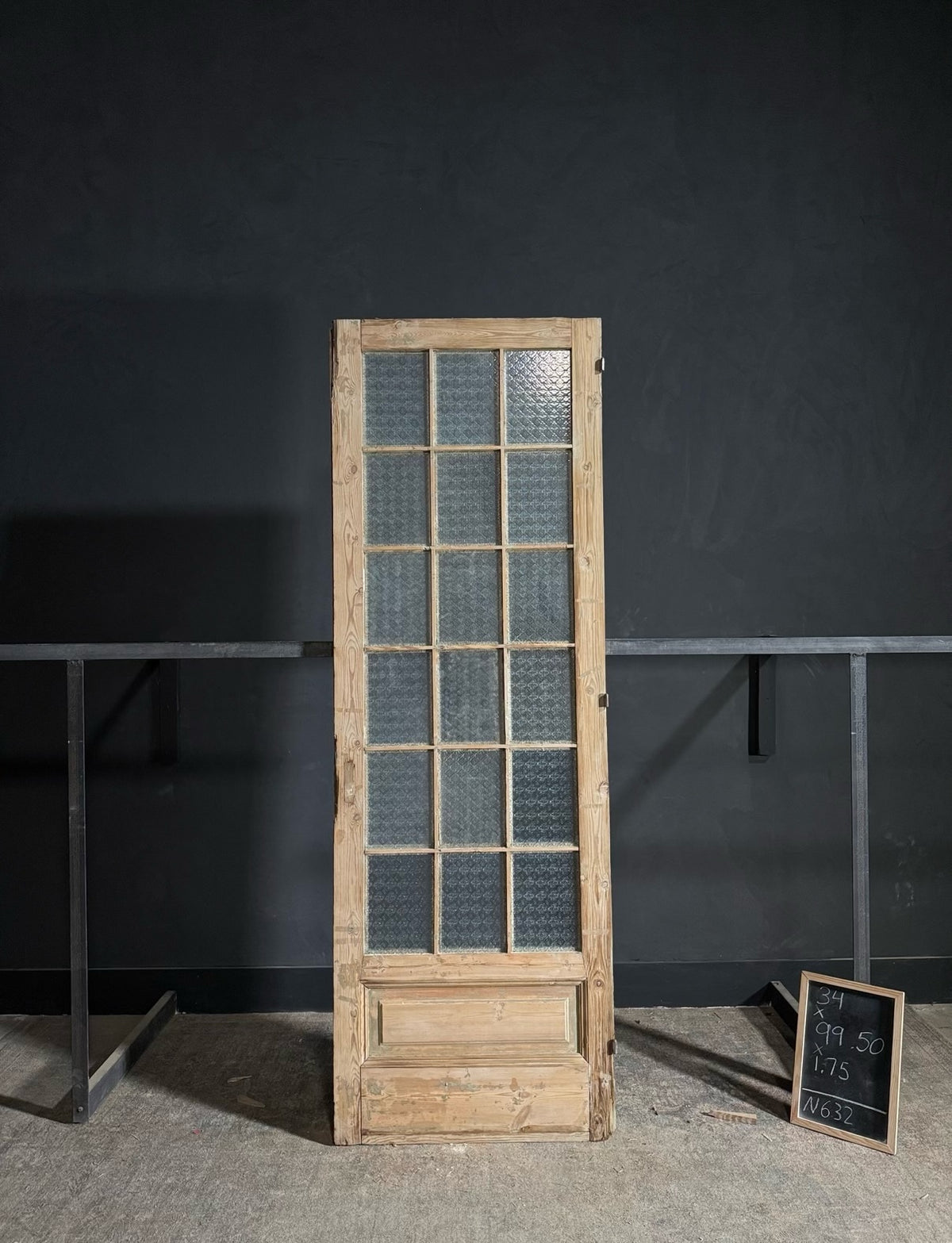 Antique Obscured Glass 18 Lite Single Door - 34x99.5 - N632