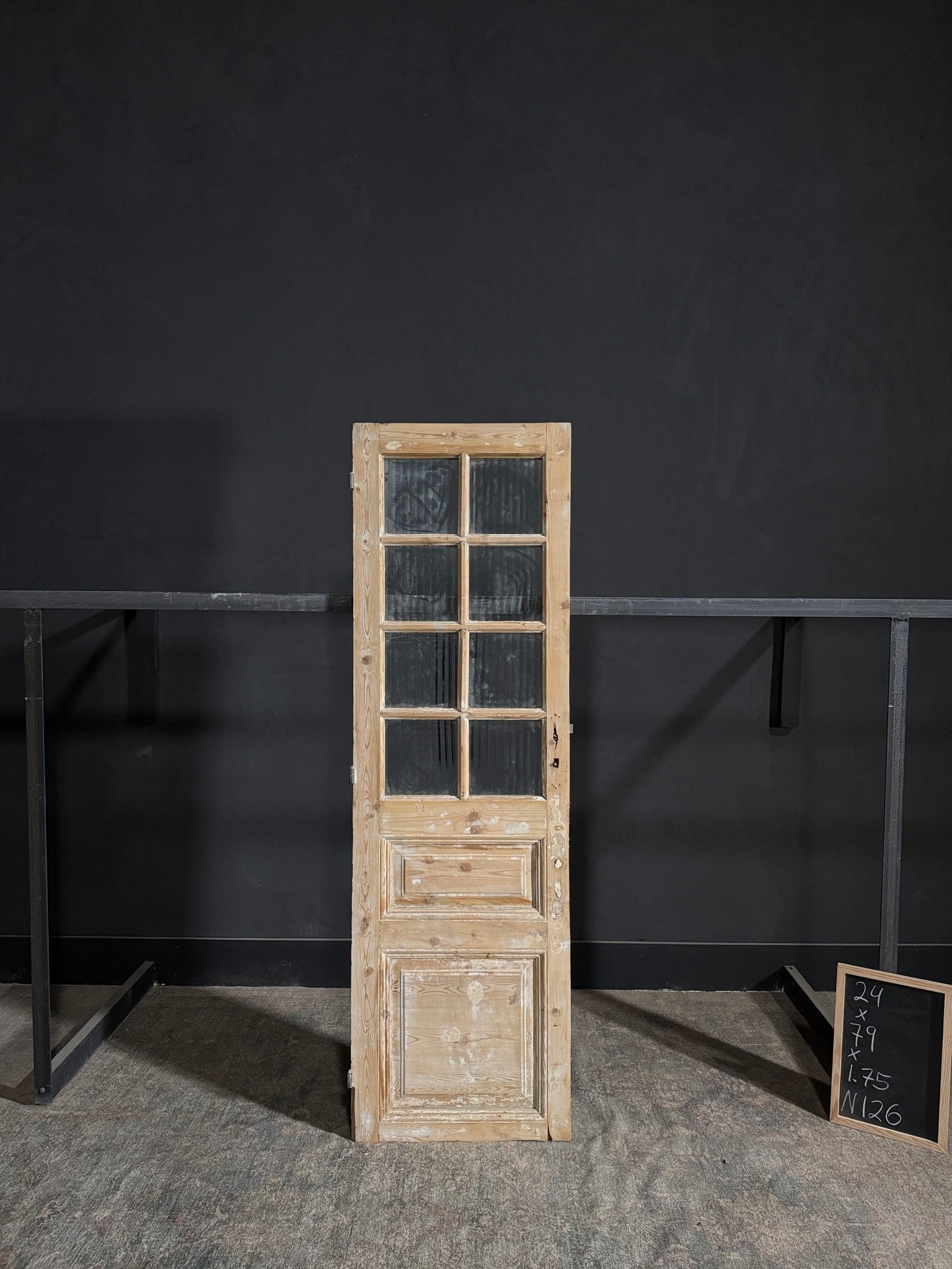 Antique Obscured Glass 8 Lite Single Door - 24x79 - N126