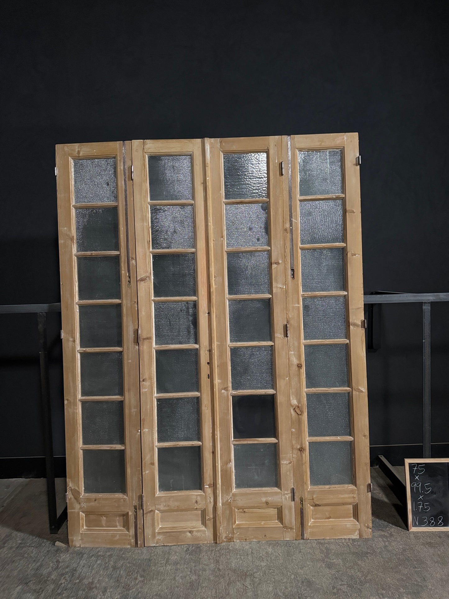 Antique Obscured Glass 8 Lite Bi-Fold Doors - 75x99.5 - N388