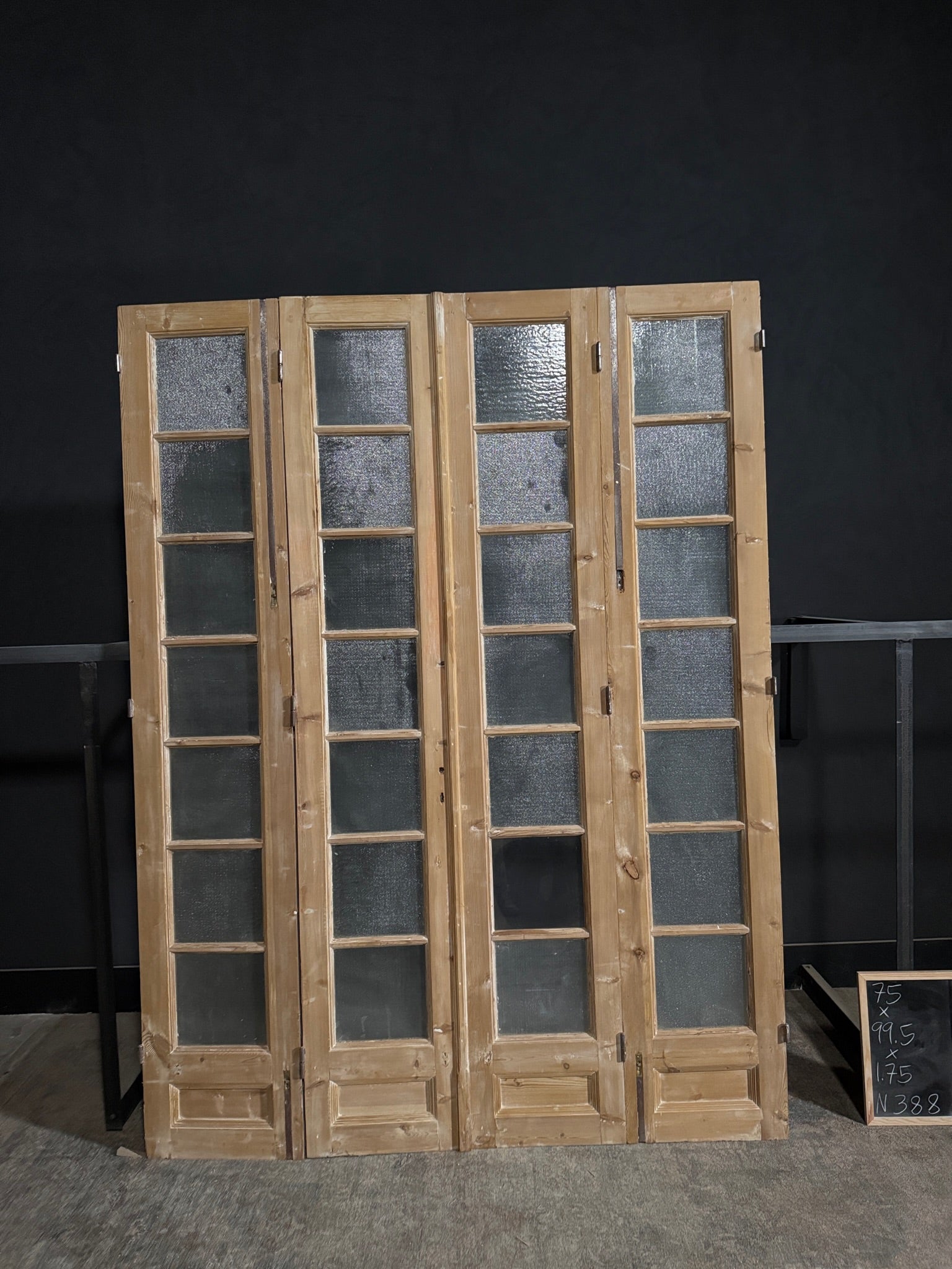 Antique Obscured Glass 8 Lite Bi-Fold Doors - 75x99.5 - N388