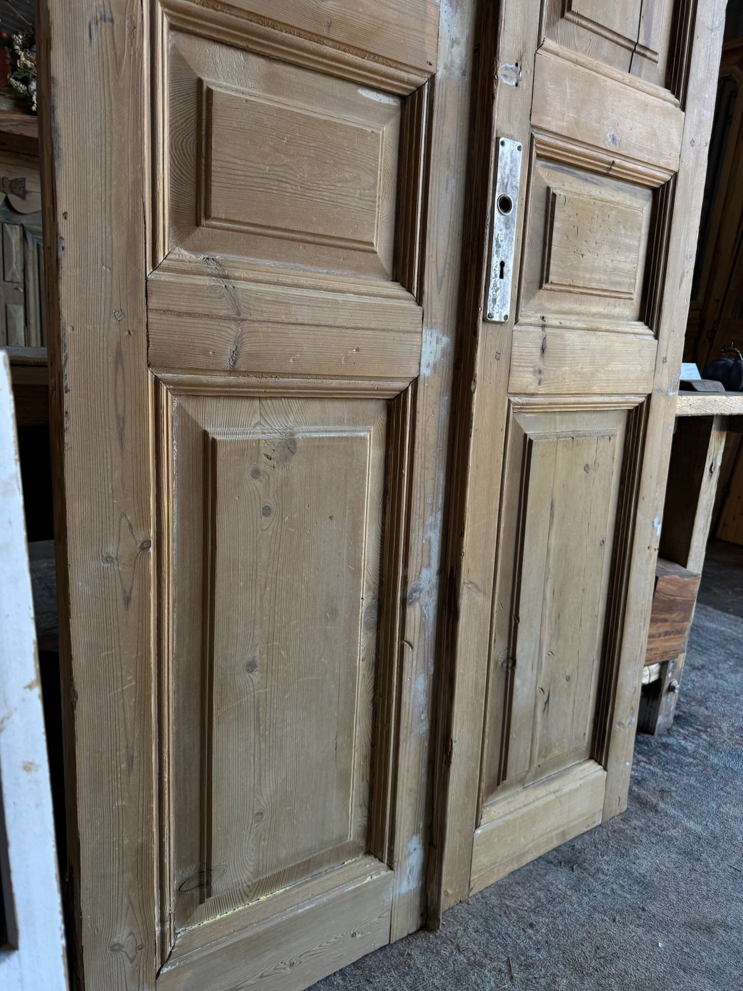 3 Panel Antique French Doors - 39x98 E3 - Magnolia Antique Door Co.