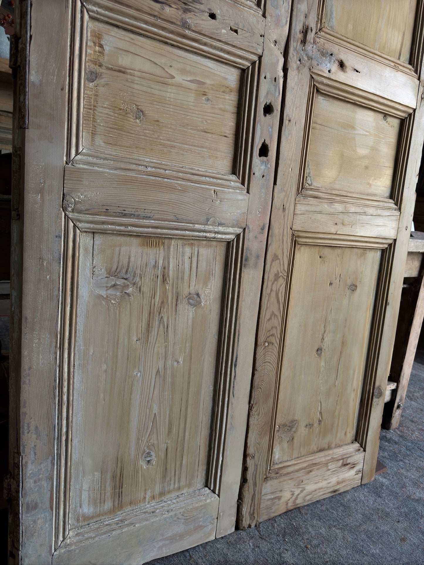 3 Panel Antique French Doors - 42x92.25 E71 - Magnolia Antique Door Co.