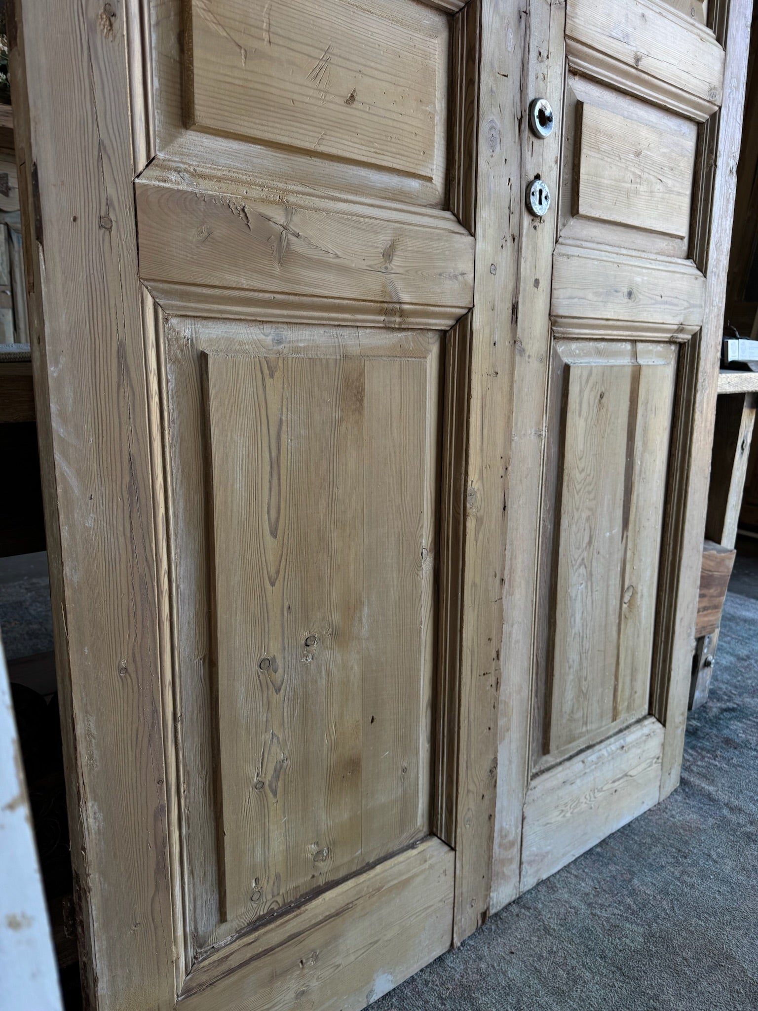 3 Panel Antique French Doors - 43x95.25 E88 - Magnolia Antique Door Co.