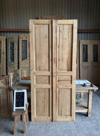 3 Panel Solid Antique French Doors - 39.75x89.75 F92