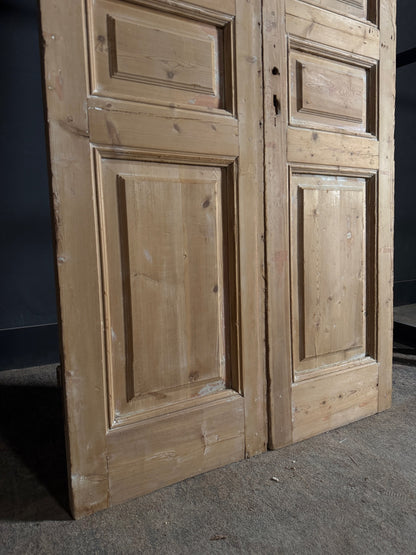 Antique 3 Panel Solid Double Doors - 42.75x97.5 - N649