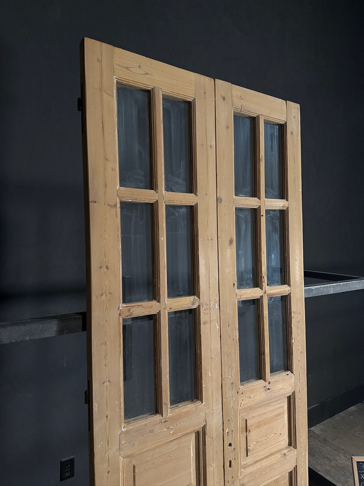 Antique Glass 6 Lite French Doors - 39.5x93.5 - N574