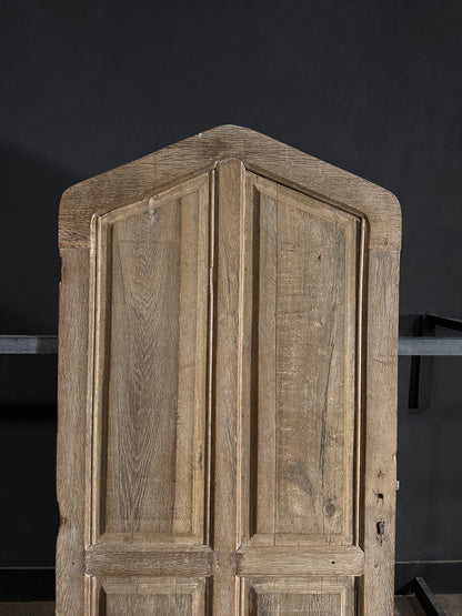 Antique 4 Panel Gothic Solid Oak Single Door - 39.75x84.5 - N534