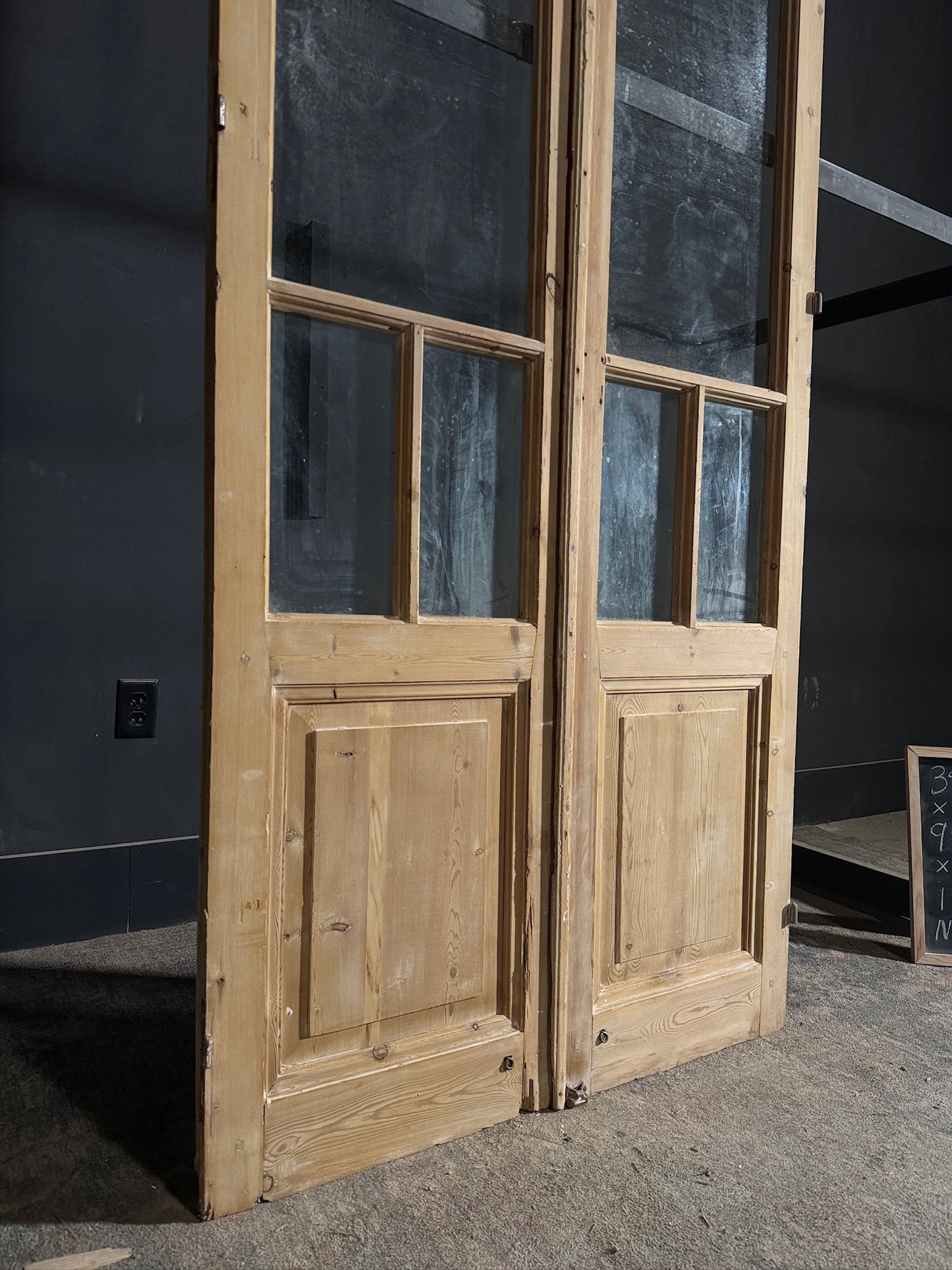 Antique Glass 5 Lite French Doors - 39.5x94 - N492
