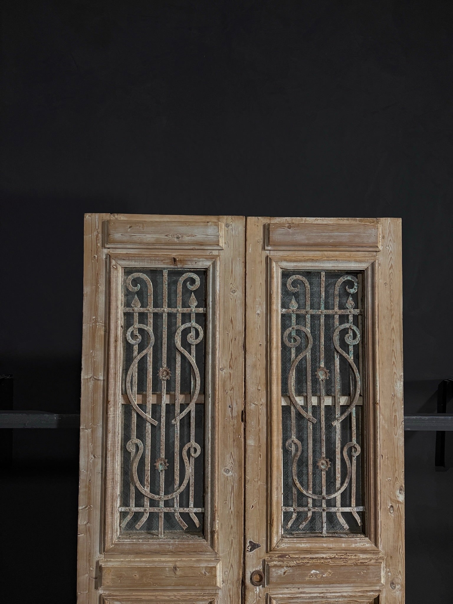 Antique Iron French Doors - 43.75x89.75 - N35