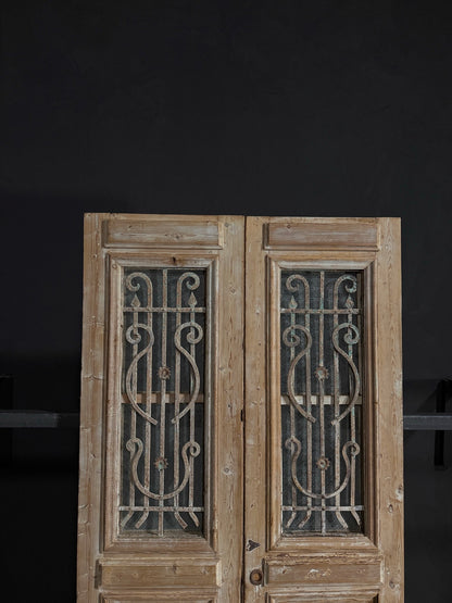 Antique Iron French Doors - 43.75x89.75 - N35
