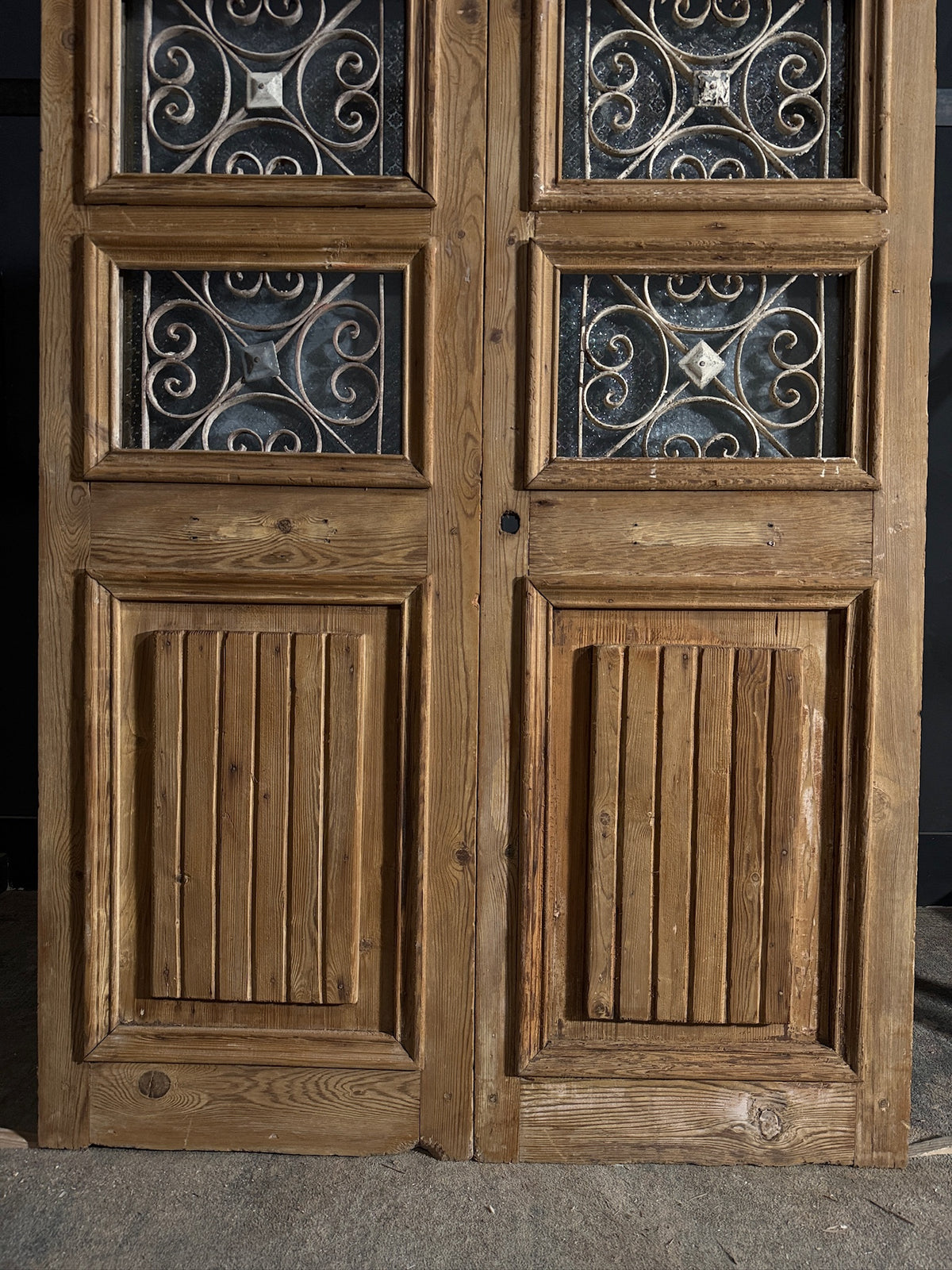 Antique Iron French Doors - 48.25x84.75 - N666