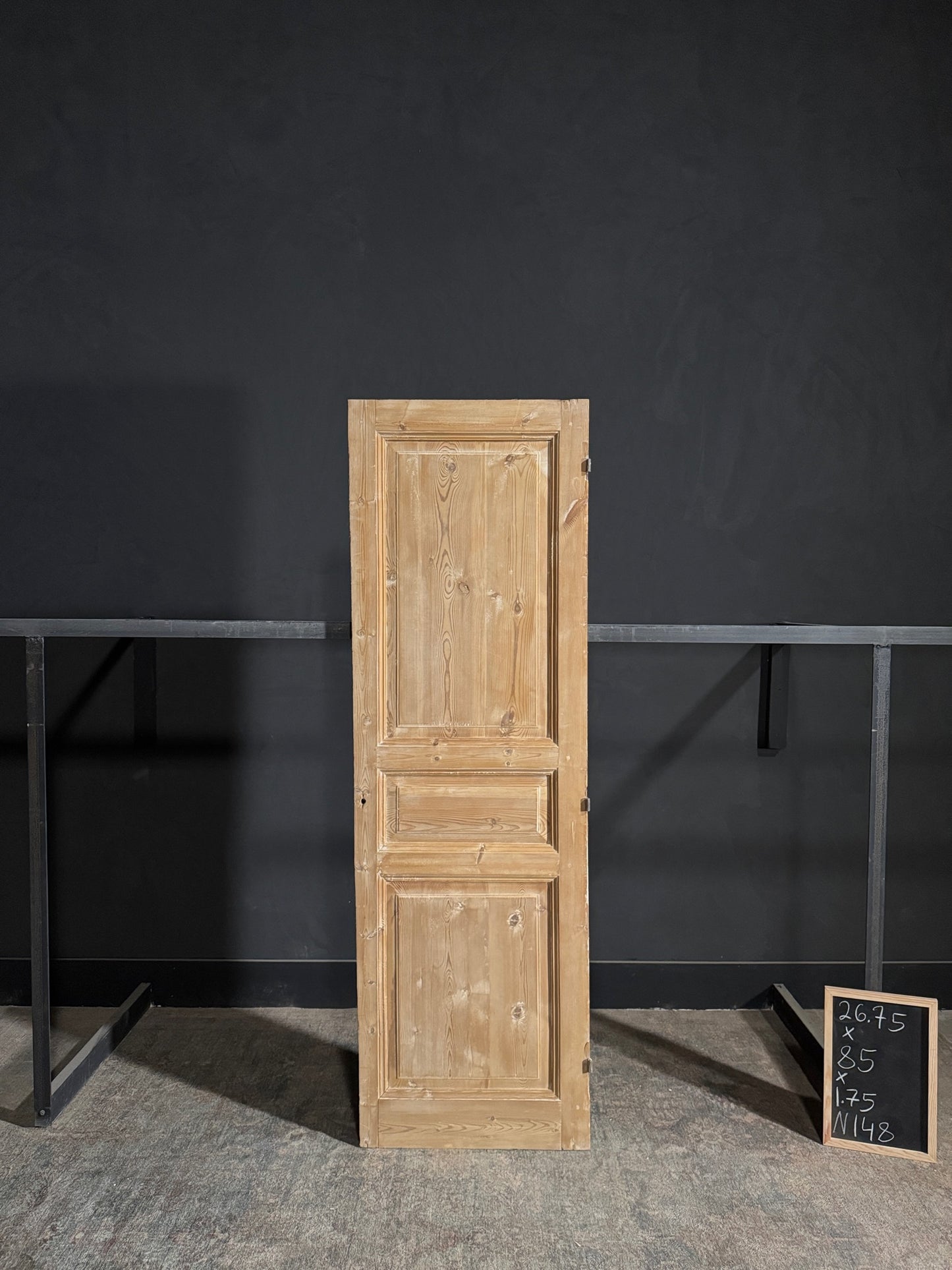 Antique 3 Panel Solid Single Door - 26.75x85 - N148