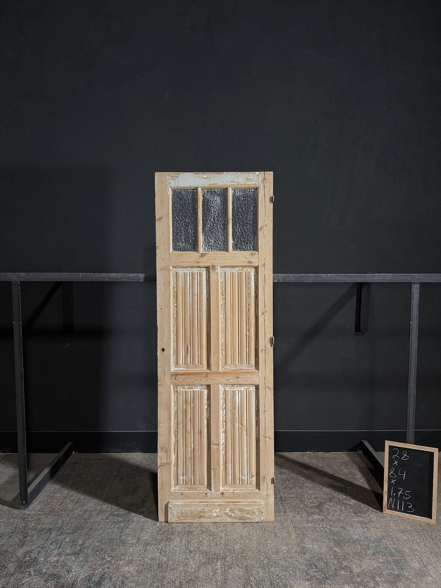 Antique Fluted 3 Lite Single Door - 28x84 - N113