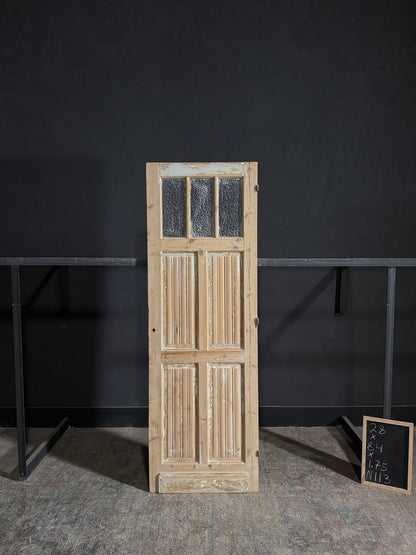 Antique Fluted 3 Lite Single Door - 28x84 - N113