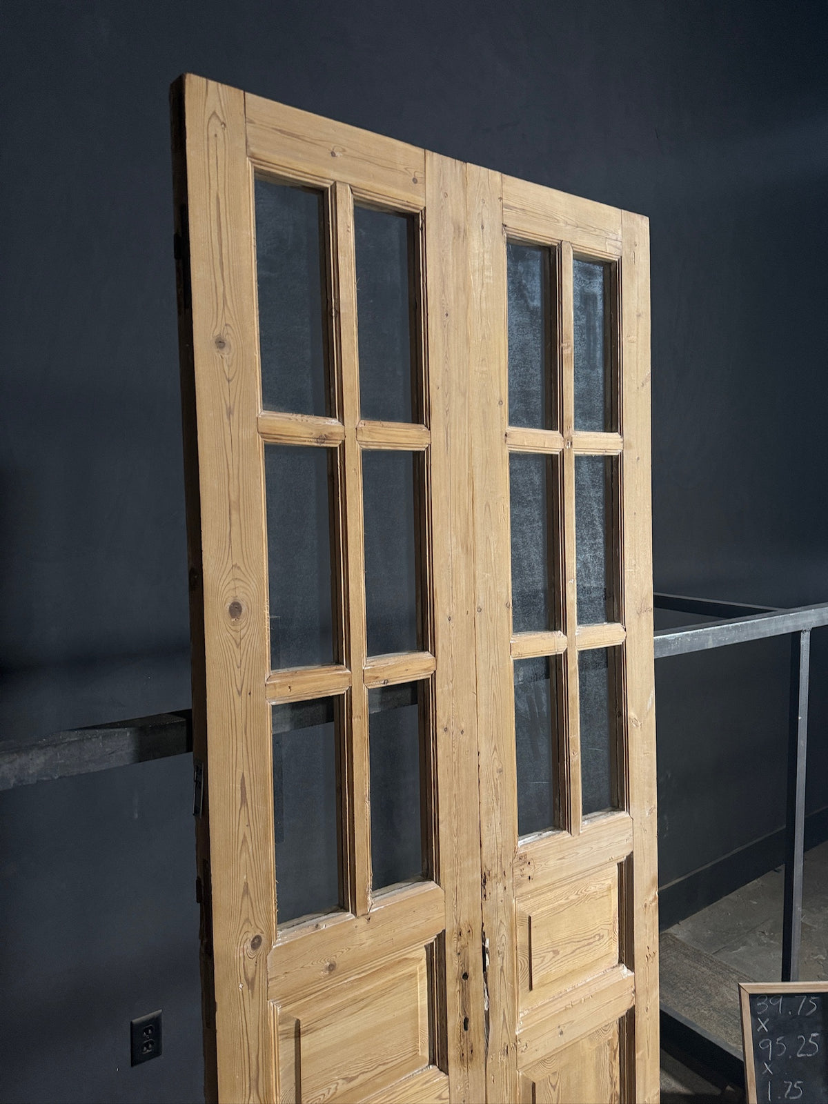 Antique Glass 6 Lite French Doors - 39.75x95.25 - N663