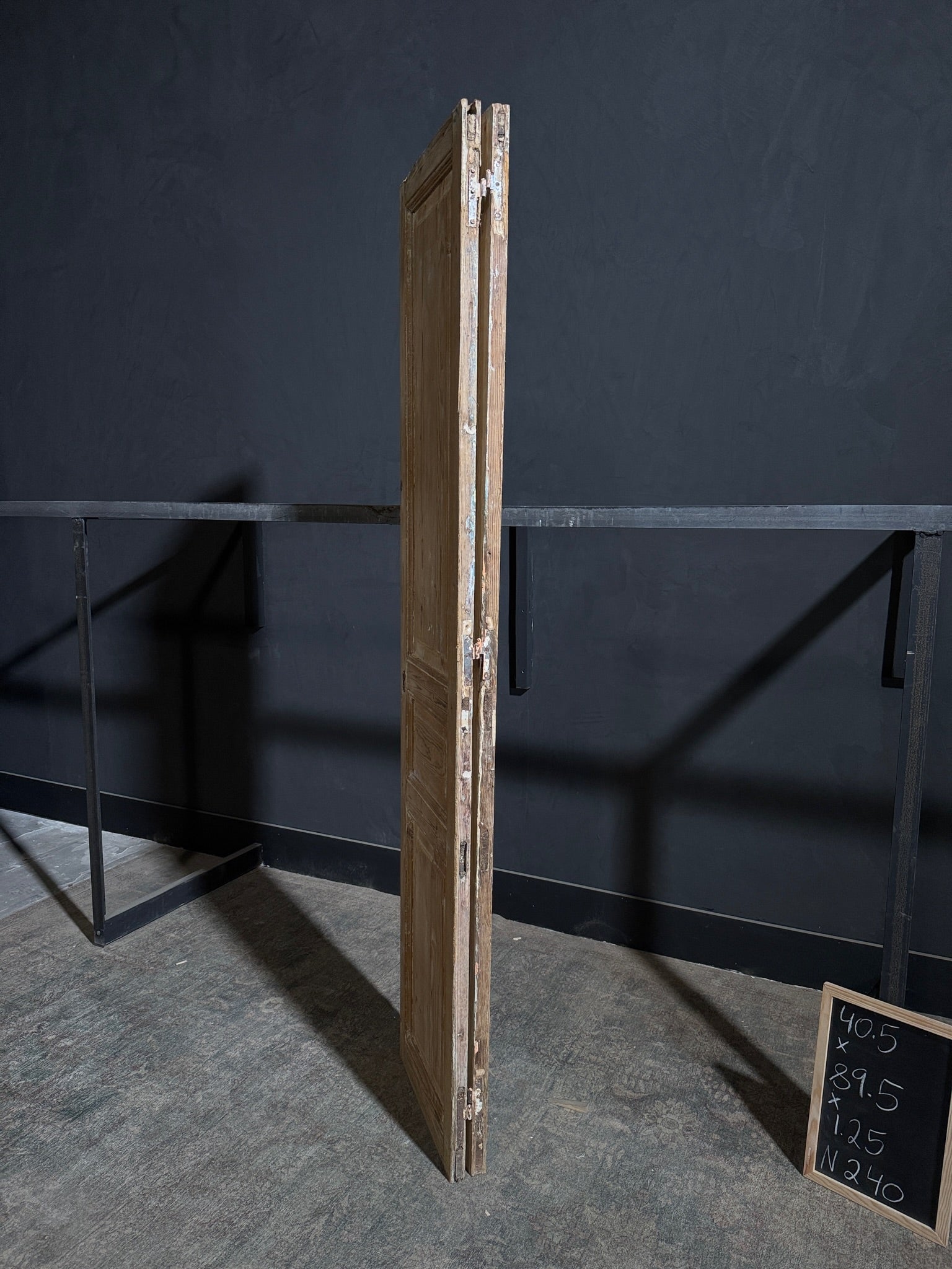 Antique 3 Panel Solid Double Doors - 40.5x89.5 - N240