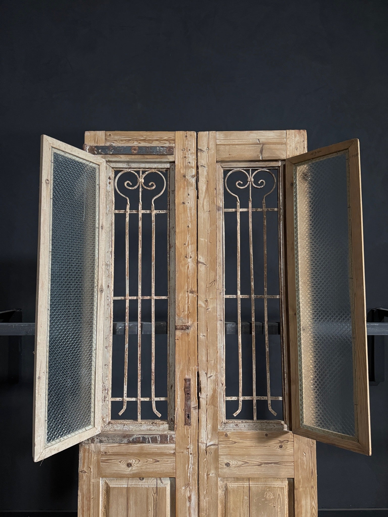 Antique Iron French Doors - 39.5x94.5 - N79