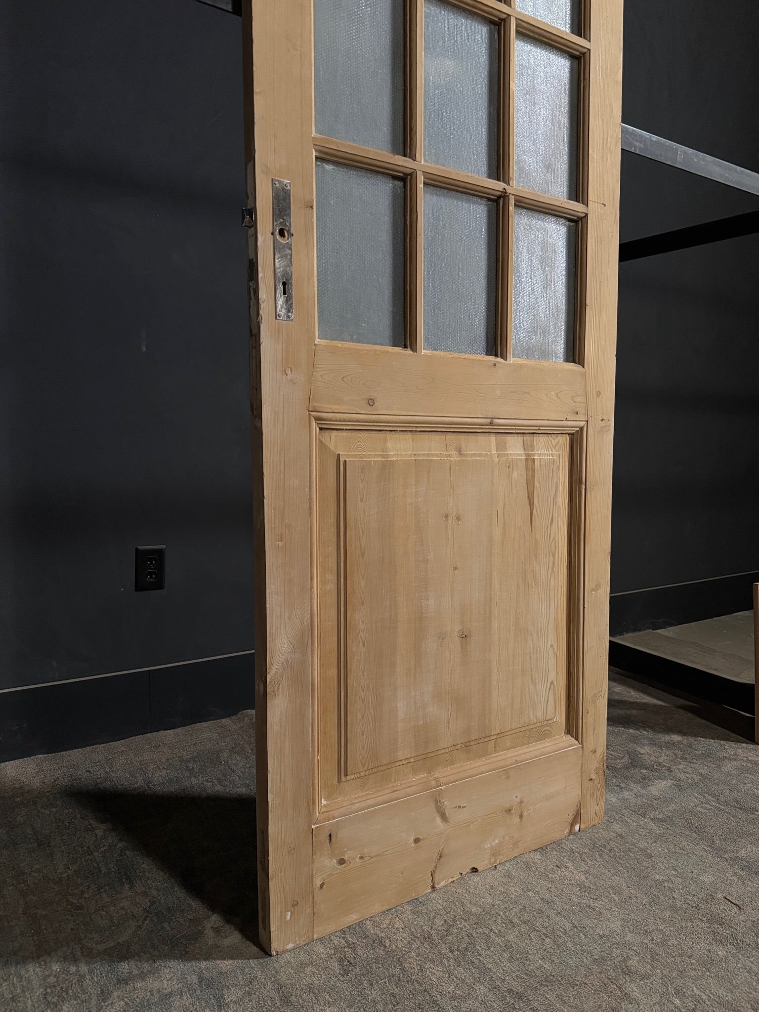 Antique Obscured Glass 12 Lite Single Door - 31.75x92 - N378
