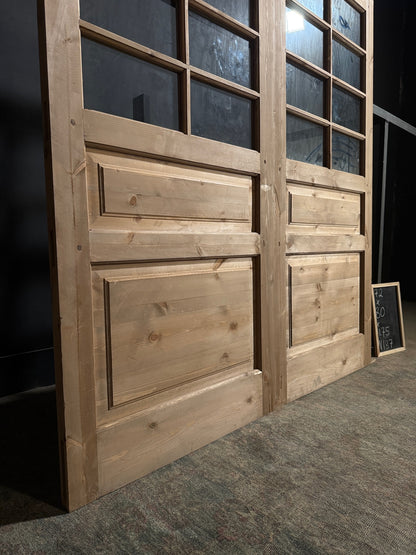 Handcrafted 8 Lite Glass French Doors - 72x80 - N187