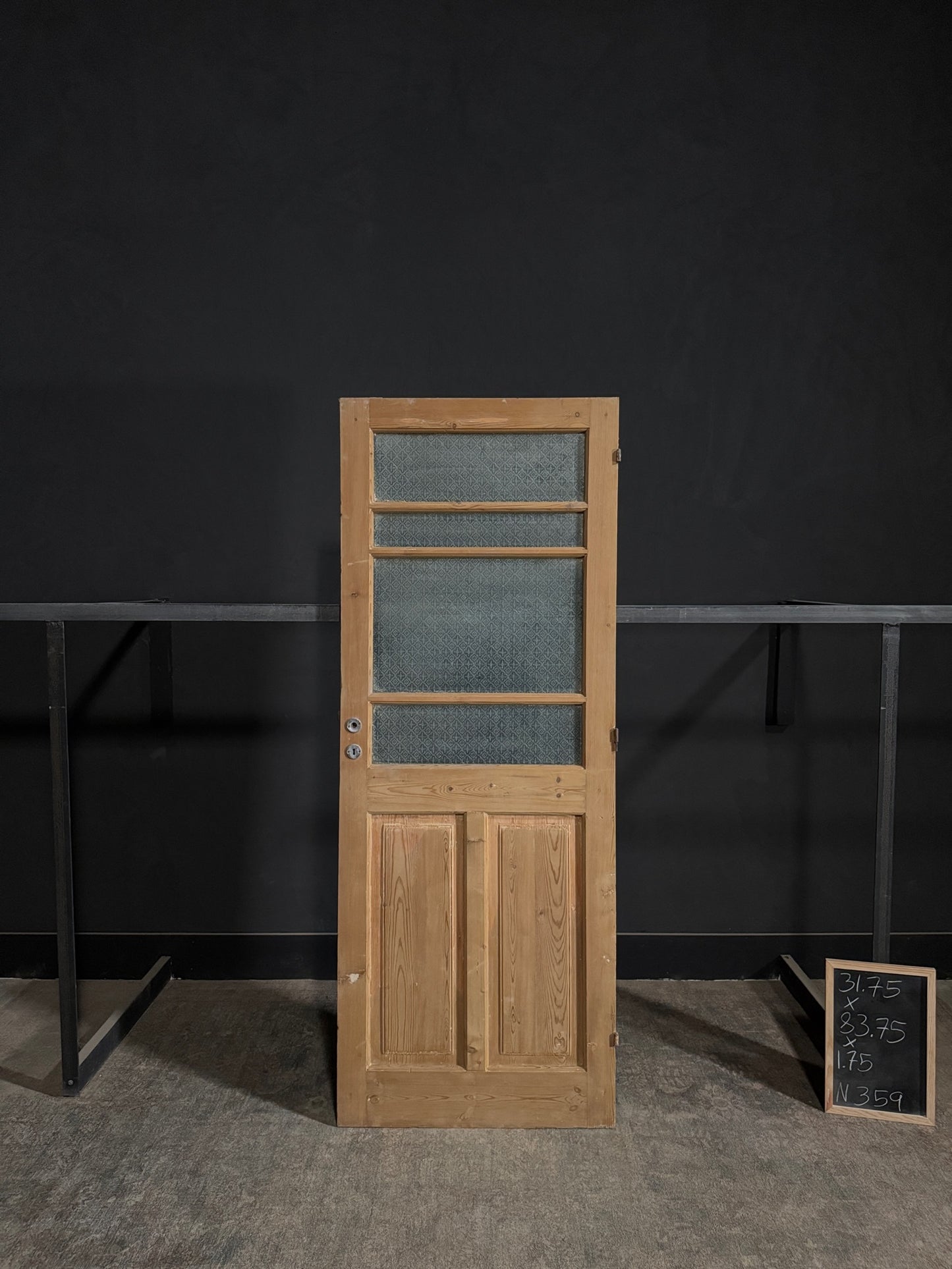 Antique Obscured Glass 4 Lite Single Door - 31.75x83.75 - N359