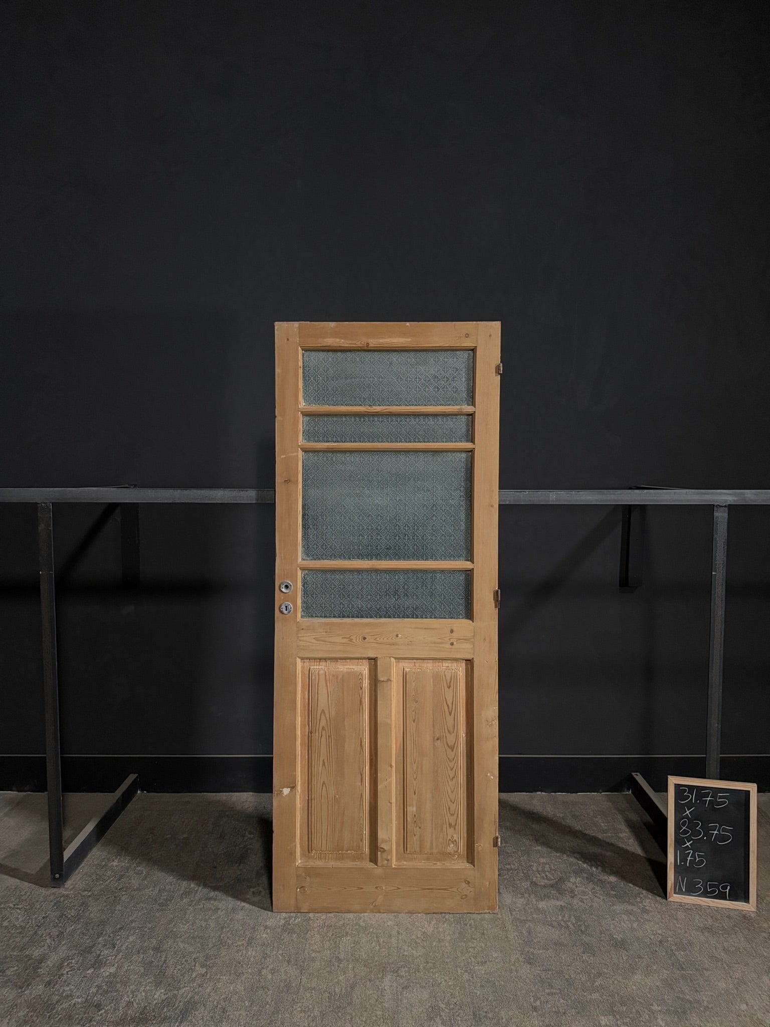 Antique Obscured Glass 4 Lite Single Door - 31.75x83.75 - N359
