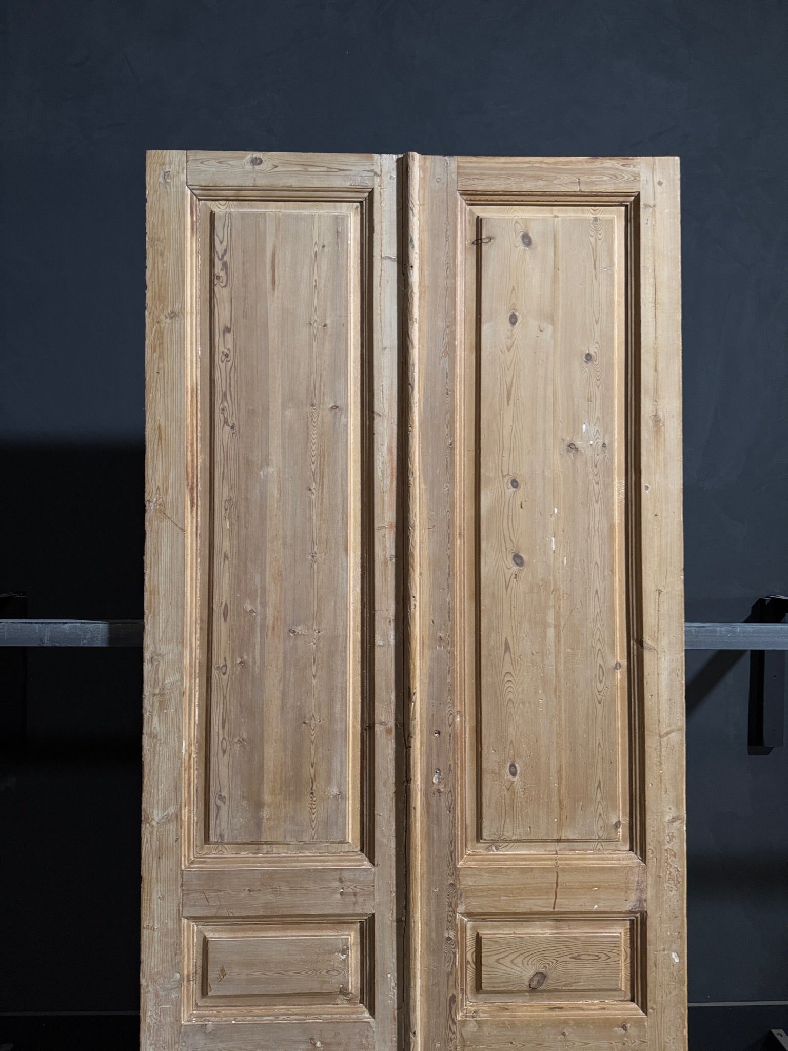 Antique 3 Panel Solid Double Doors - 43.5x98.75 - N161