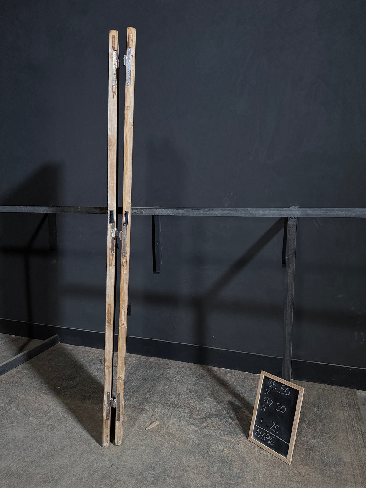 Antique 3 Panel Solid Double Doors - 35.5x97.5 - N696