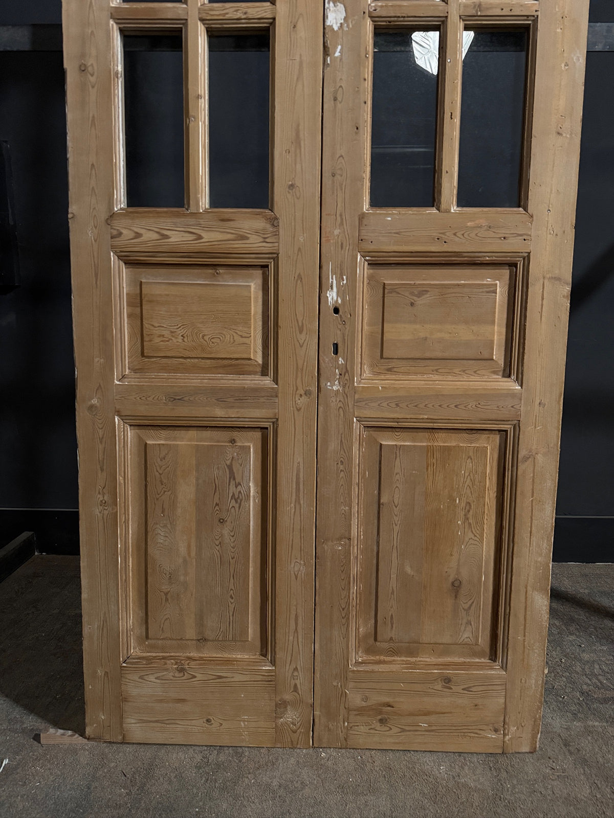 Antique Glass 6 Lite French Doors - 39.5x93.5 - N684